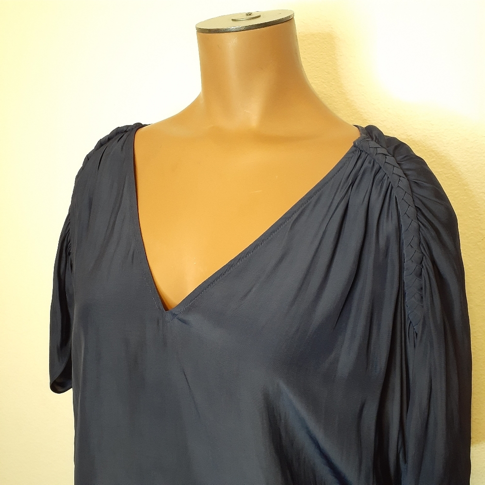Ramy Brook Adella Navy Ruched Dress NWT SZ 0 - Picture 3 of 7